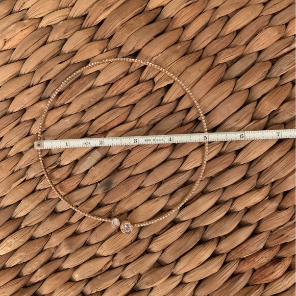 NWOT Gold and Diamond Stretchy Choker Necklace Costume Jewelry - Picture 5 of 5